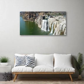 Obraz na plátne Vodopád jazero príroda 120x60 cm