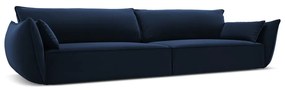 Tmavomodrá zamatová pohovka 248 cm Vanda – Mazzini Sofas