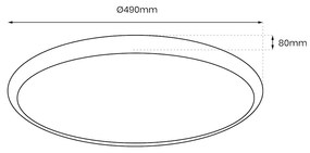 Detské stropné LED svietidlo Mooncat, 1x LED 34w, 4000k, p