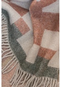 Ružovo-hnedá deka s prímesou vlny 130x190 cm Maze - Mette Ditmer Denmark