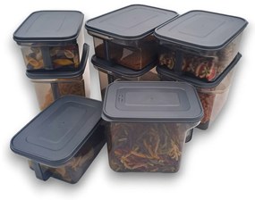 Dóza na potraviny s vrchnákom a uchom MATRIX, 3,3l, sivá