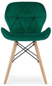 Jedálenská zostava TODI 60cm okrúhly stolový set čierny + 2 stoličky LAGO zelené