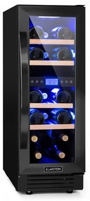 Klarstein Vinovilla 17 Built-in Duo Onyx Edition, dvojzónová vinotéka, 53 l, 17 fliaš, 3-farebné LED osvetlenie, sklenené dvere