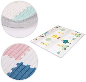Penová podložka pre deti, obojstranná, rolovaná, Abeceda, ECOTOYS
