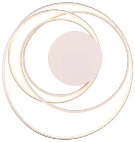 Biele LED stropné svietidlo s kovovým tienidlom Nala – Trio Select