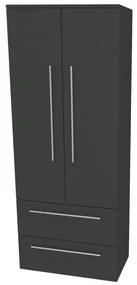 Mereo, Mereo Bino, kúpeľňová skrinka vysoká 163 cm, dvojitá, Multidecor, Šedá antracit, MER-CN699SEAN