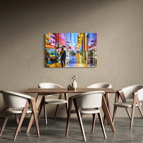 Obraz - Mesto v neónovej žiare (90x60 cm)
