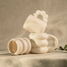 Hrnček BERO s korálkami, krémový 756788 300 ml