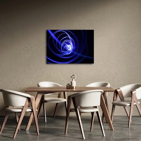 Obraz modrých špirál (70x50 cm)