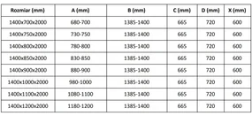Mexen Velar, sprchový kút s posuvnými dverami 140 x 100 cm, 8mm číre sklo, brúsená oceľ, 871-140-100-01-97