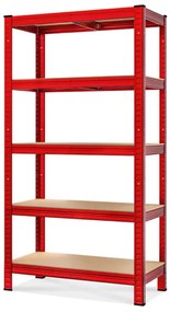 Monzana Regál s vysokou nosnosťou HEAVY, max. 875kg, 90x40x180cm, červená