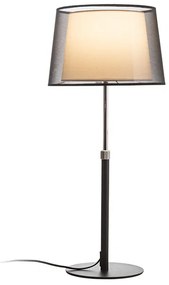 RENDL R12484 ESPLANADE stolná lampa, dekoratívne transparentná čierna/biela chróm
