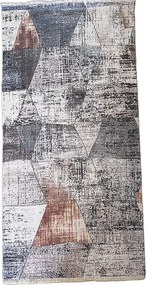 Sivý koberec Banco 1044-MULTI-2 s geometrickým vzorom mnohostenov Rozmer: 115x170 cm