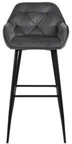 Barová stolička Brooke tmavosivá