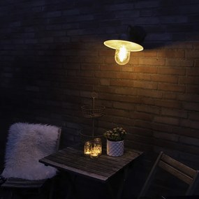 Inteligentná rustikálna nástenná lampa antracit IP44 vrátane wifi E27 - Kansas