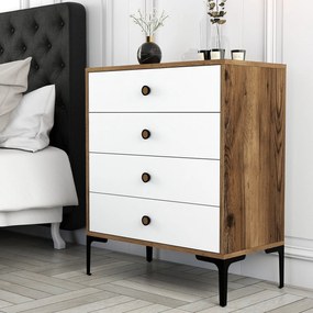 Komód Lizbon 537 - Walnut, White