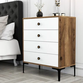 Komód Lizbon 537 - Walnut, White