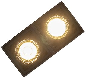 Dizajnové bodové svetlo čierne 2-žiarovkové - Qubo Honey