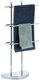 Chrómovaný trojramenný stojan na uteráky Relaxdays – RD10024656