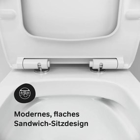 Podlahové WC AM.PM Gem CGA8601PSC bezokrajové, so sedadlom Microlift, biele