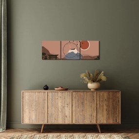 Obraz - Japonsko N⁰1 (s hodinami) (90x30 cm)