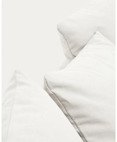 Biela ľanová pohovka 240 cm Nora – Kave Home