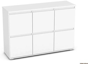 Drevona, komoda, REA AMY 18, biela