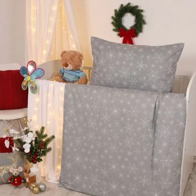 Vianočné obliečky Aurelia sivé EMI, Detský set 90x130 + 45x65