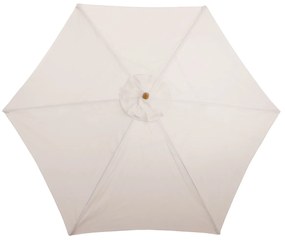 Slnečník Florida Ø 3m - polyester/drevo - krémová