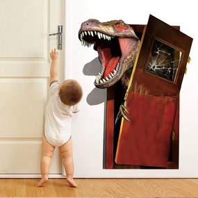 Veselá Stena Samolepka na stenu na stenu Dinosaurus útočí