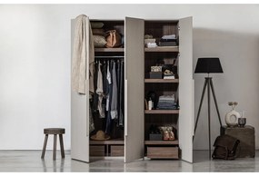 Sivá modulárna skriňa 165x210 cm Rens – WOOOD