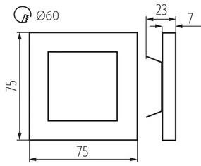 Kanlux 26539 - LED Nástenné schodiskové svietidlo APUS LED/0,8W/12V 3000K