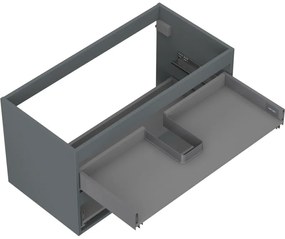 Mexen Box-A, závesná skrinka 90 cm, 2 zásuvky, grafitová matná, 91AX0-0900-470-2-66