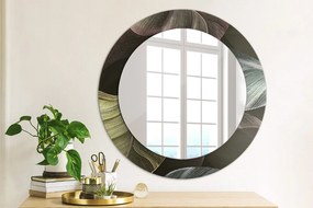 Okrúhle ozdobné zrkadlo Tmavé tropické listy fi 60 cm