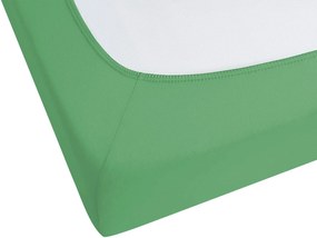 Bavlnená posteľná plachta 200 x 200 cm zelená JANBU Beliani