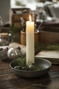 Ib Laursen Vysoká sviečka Rustic Cream 25 cm