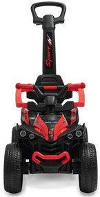 Detské odrážadlo Baby Mix Mega Prime EVA s vodiacou tyčou červené