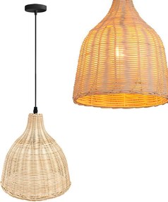 Toolight Natural, stropné svietidlo 1xE27 APP1645-1CP, prírodná hnedá, OSW-05113