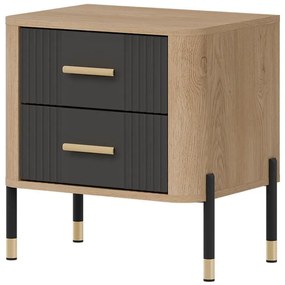 Nočný Stolík Dante Dt21 Dub Cremona/ Antracit