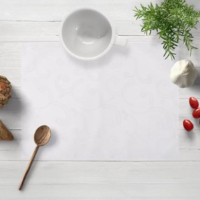 Biante Teflónové prestieranie na stôl TF-100 Biele ornamenty s lístkami 35x45 cm