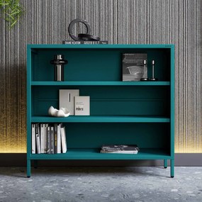 Nízky policový regál LUCA, 1000 x 900 x 350 mm, Modern: morská farba