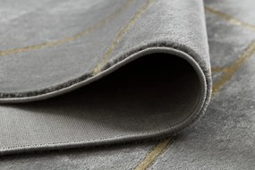 Dywany Łuszczów, Kusový koberec Emerald geometric 1012 grey and gold, 160x220, šedá, chodba / predsieň