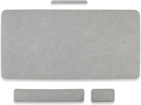 Podložka na stôl 80 × 40 cm s opierkami zápästia – 3-dielna sada - bledosivá