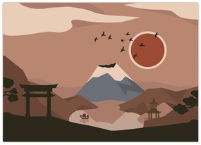 Sklenený obraz - Japonsko N⁰1 (70x50 cm)