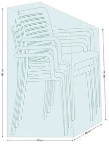 Ochranný obal na záhradnú stoličku E-NBK95 - svetlosivá