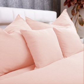 Biante Mušelínové posteľné obliečky Nature MSN-077 Bledo ružové Jednolôžko 140x200 a 70x90 cm