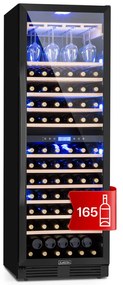 Vinovilla Onyx Grande Duo, vinotéka, 425 l, 165 fliaš, 3-farebné LED osvetlenie, čierna