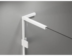 Mexen Lunar, L Duo výklopný sprchový kút 85 x 75 cm, 8mm číre sklo, biely profil, 834L-085L-075P-20-00