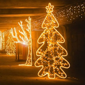 DECOLED Svetelná reťaz LED FLASH, 5 m, teplá biela, 60 diód, IP67, biely kábel