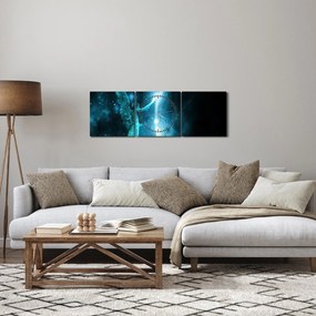 Obraz anjela (s hodinami) (90x30 cm)